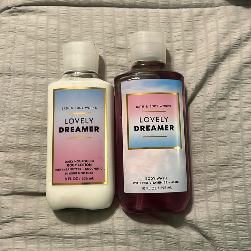 Lovely dreamer body lotion and body wash